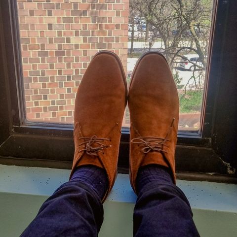 Photo by herculance on April 24, 2025 of the Jack Erwin Henry Chukka Boot in Sciarada Suede.