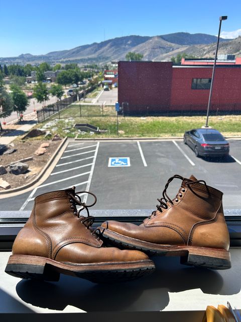 Photo by keithy on July 13, 2026 of the White's MP-M1 in Horween Natural Chromexcel.
