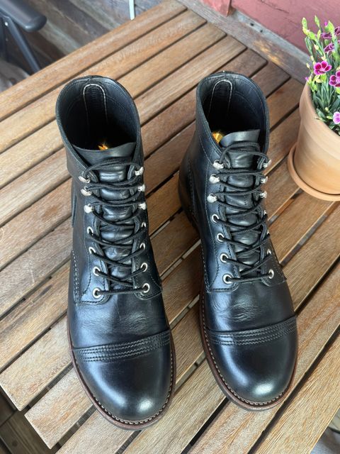 Photo by henkish on July 14, 2026 of the Red Wing Iron Ranger in S.B. Foot Black Harness.