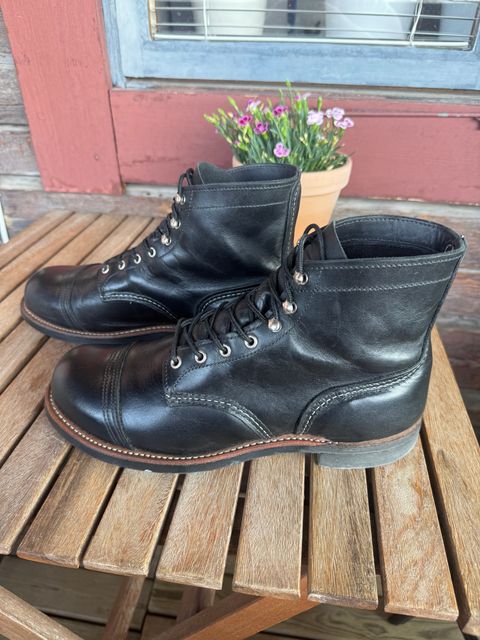 Photo by henkish on July 14, 2026 of the Red Wing Iron Ranger in S.B. Foot Black Harness.