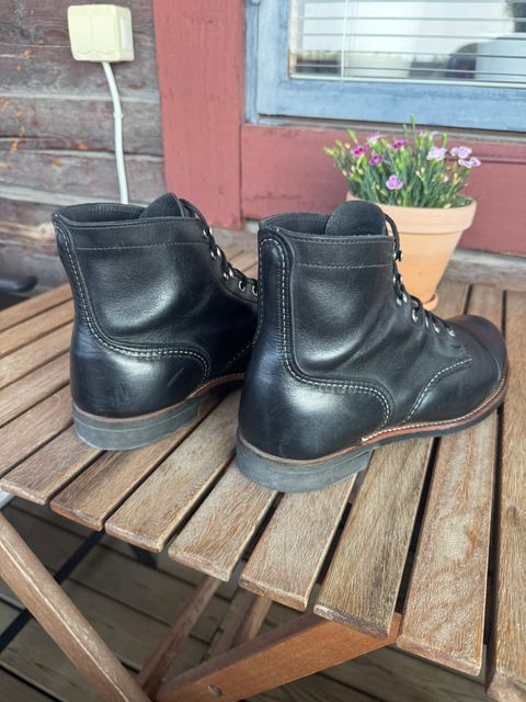 Photo by henkish on July 14, 2026 of the Red Wing Iron Ranger in S.B. Foot Black Harness.