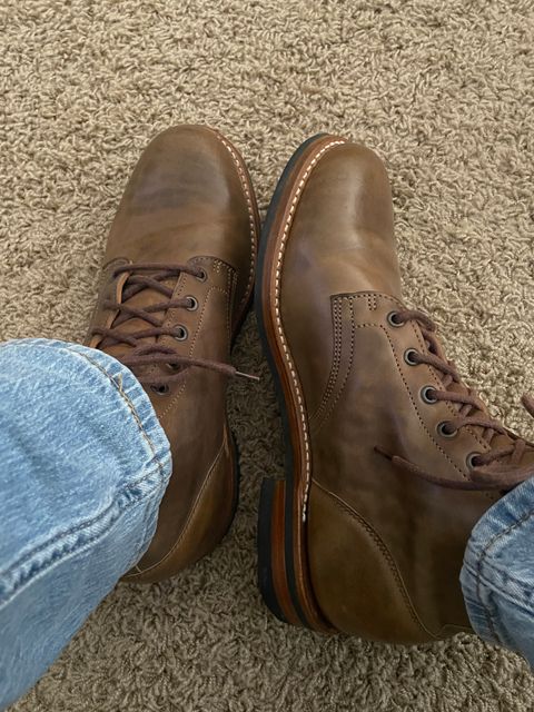 Photo by GTOby04 on July 7, 2026 of the Truman Plain Toe Boot in Guidi Vintage Military Horse Rump.