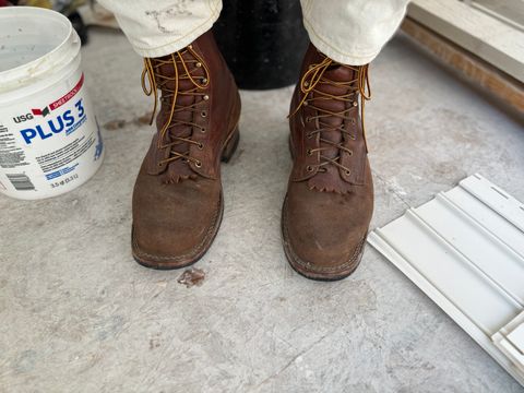 Photo by averagebootguy on January 30, 2026 of the Nicks Ranger in Seidel 1964 Brown Roughout & Seidel 1964 Brown.