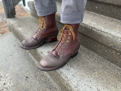 Photo by averagebootguy on February 16, 2026 of the Nicks Ranger in Seidel 1964 Brown Roughout & Seidel 1964 Brown.