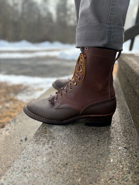 Photo by averagebootguy on February 16, 2026 of the Nicks Ranger in Seidel 1964 Brown Roughout & Seidel 1964 Brown.