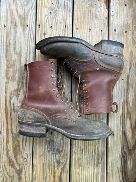 Photo by averagebootguy on July 12, 2026 of the Nicks Ranger in Seidel 1964 Brown Roughout & Seidel 1964 Brown.