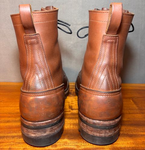 Photo by cjdigs on April 4, 2025 of the Nicks Builder Pro Moc Toe Steel Toe in Seidel 1964 Brown.