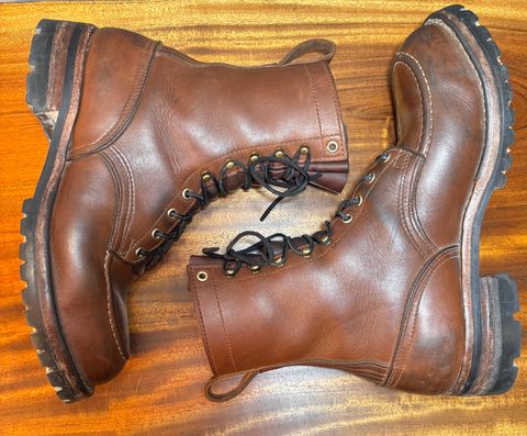 Photo by cjdigs on April 4, 2025 of the Nicks Builder Pro Moc Toe Steel Toe in Seidel 1964 Brown.