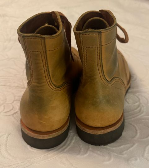 Photo by grantini on November 1, 2024 of the Oldspeed MFG Service Boot 6” in Horween Tan Latigo.