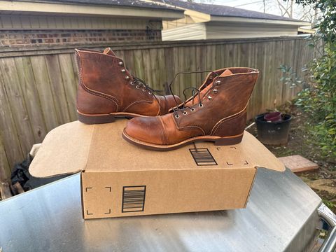 Photo by Phunt on March 8, 2026 of the Red Wing Iron Ranger in S.B. Foot Copper Rough and Tough.