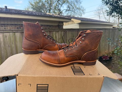 Photo by Phunt on March 8, 2026 of the Red Wing Iron Ranger in S.B. Foot Copper Rough and Tough.