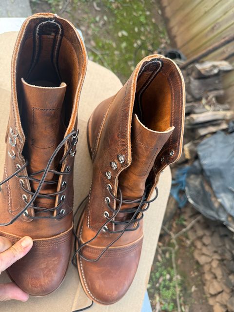Photo by Phunt on March 8, 2026 of the Red Wing Iron Ranger in S.B. Foot Copper Rough and Tough.