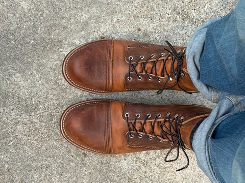 Photo by Phunt on March 10, 2026 of the Red Wing Iron Ranger in S.B. Foot Copper Rough and Tough.