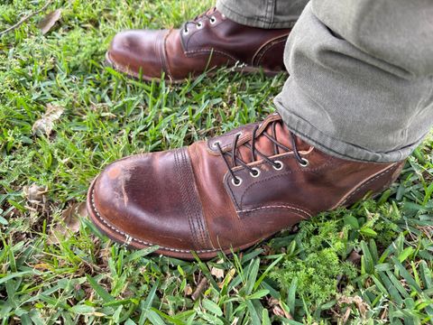 Photo by Phunt on April 12, 2026 of the Red Wing Iron Ranger in S.B. Foot Copper Rough and Tough.