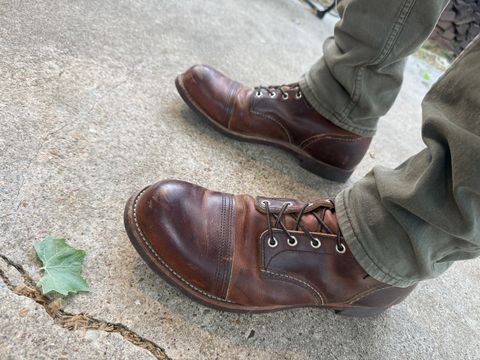 Photo by Phunt on April 24, 2026 of the Red Wing Iron Ranger in S.B. Foot Copper Rough and Tough.