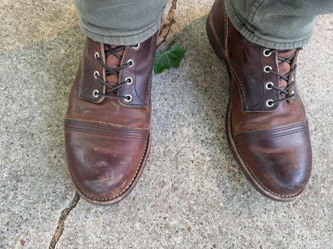 Photo by Phunt on April 24, 2026 of the Red Wing Iron Ranger in S.B. Foot Copper Rough and Tough.