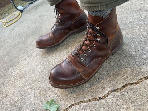 Photo by Phunt on April 24, 2026 of the Red Wing Iron Ranger in S.B. Foot Copper Rough and Tough.
