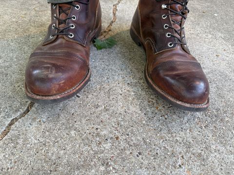 Photo by Phunt on April 24, 2026 of the Red Wing Iron Ranger in S.B. Foot Copper Rough and Tough.