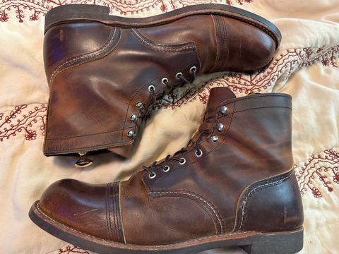 Photo by Phunt on April 26, 2026 of the Red Wing Iron Ranger in S.B. Foot Copper Rough and Tough.