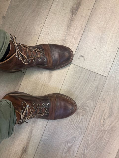 Photo by Phunt on July 24, 2026 of the Red Wing Iron Ranger in S.B. Foot Copper Rough and Tough.