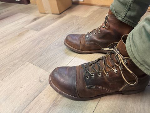 Photo by Phunt on July 24, 2026 of the Red Wing Iron Ranger in S.B. Foot Copper Rough and Tough.