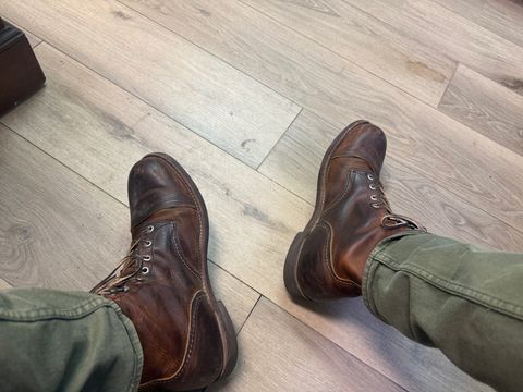 Photo by Phunt on July 24, 2026 of the Red Wing Iron Ranger in S.B. Foot Copper Rough and Tough.