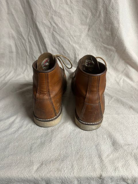 Photo by godsplumber on July 10, 2026 of the Red Wing 6-Inch Classic Moc in S.B. Foot Oro-Iginal.
