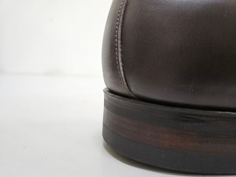 Photo by momatw on July 15, 2026 of the Viberg Halkett Factory Second in Comipel Brown Horsebutt.