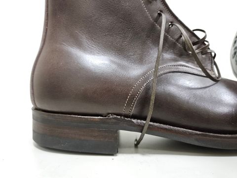 Photo by momatw on July 15, 2026 of the Viberg Halkett Factory Second in Comipel Brown Horsebutt.