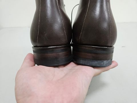 Photo by momatw on July 15, 2026 of the Viberg Halkett Factory Second in Comipel Brown Horsebutt.