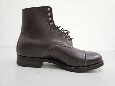 Photo by momatw on July 15, 2026 of the Viberg Halkett Factory Second in Comipel Brown Horsebutt.