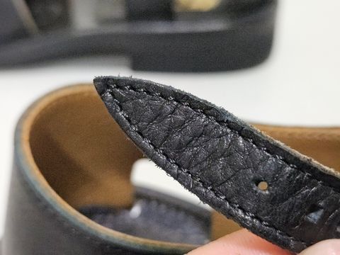 Photo by momatw on July 21, 2026 of the Clinch Bruschetta Shoes Orleans in Italian Vachetta Cow Leather Black.