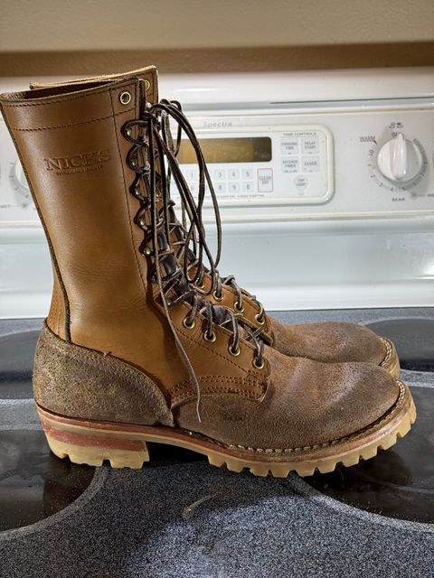 Photo by Termsxofxuse on January 6, 2025 of the Nicks DomePro in Seidel 1964 Tan & Seidel 1964 Tan Roughout.