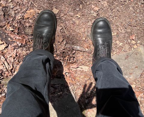 Photo by peckinpaws on March 28, 2025 of the White's Semi-Dress in Unknown Leather.