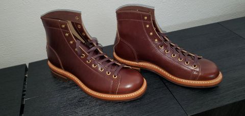 Photo by Jamesv on August 23, 2024 of the John Lofgren Monkey Boots in Shinki Timber Oiled Horsebutt.