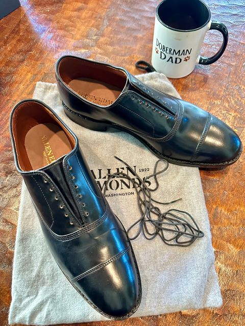 Photo by BlueBootCollective on June 4, 2026 of the Allen Edmonds Park Avenue in Horween Black Shell Cordovan.