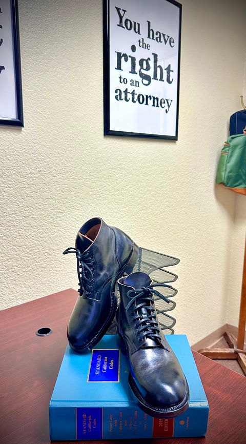 Photo by BlueBootCollective on July 14, 2026 of the Viberg Service Boot in Maryam Nero Tea Core Lucida Horsebutt.