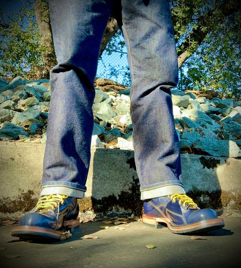 Photo by BlueBootCollective on July 16, 2026 of the White's Bounty Hunter in Maryam Navy Horsehide.