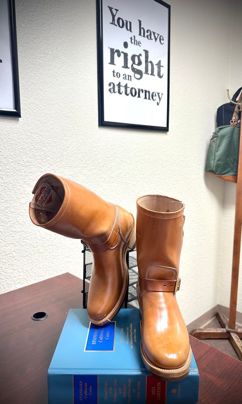 Photo by BlueBootCollective on July 20, 2026 of the Role Club Engineer Boots in Natural Italian Horsebutt.