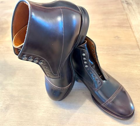 Photo by BlueBootCollective on June 9, 2026 of the Viberg Navvy Boot in Horween Color 8 Shell Cordovan.
