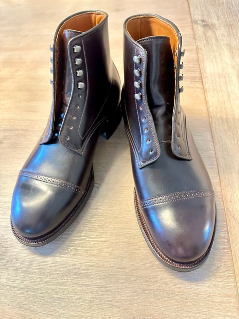 Photo by BlueBootCollective on June 9, 2026 of the Viberg Navvy Boot in Horween Color 8 Shell Cordovan.