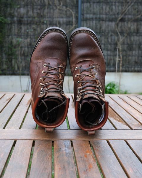 Photo by Clemmach on February 23, 2026 of the Nicks Robert in Horween Ember Waxed Flesh.