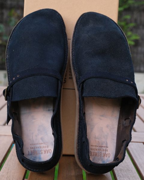 Photo by Clemmach on October 1, 2025 of the Oak Street Bootmakers Country Loafer in Horween Natural Indigo Chromexcel Roughout.