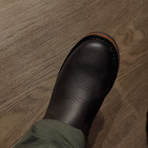 Photo by 3ringCircu5 on October 15, 2025 of the Wesco Boss Engineer Boot in Horween Black Chromexcel.