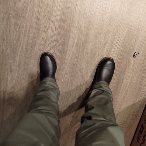 Photo by 3ringCircu5 on October 15, 2025 of the Wesco Boss Engineer Boot in Horween Black Chromexcel.