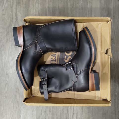 Photo by 3ringCircu5 on October 15, 2025 of the Wesco Boss Engineer Boot in Horween Black Chromexcel.