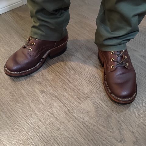 Photo by 3ringCircu5 on August 11, 2025 of the Nicks MTO in Horween Tan Waxed Flesh.