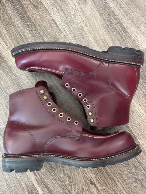 Photo by Nauta on May 30, 2026 of the Grant Stone Brass Boot in Horween Color 8 Chromexcel.