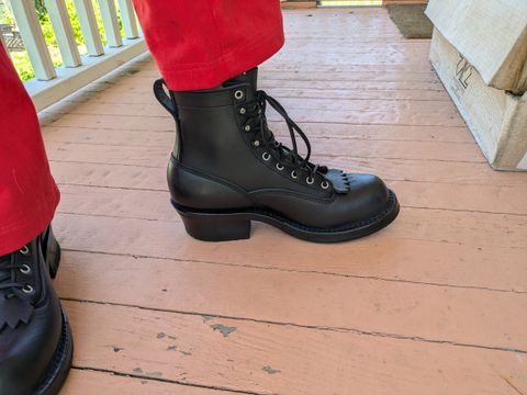 Photo by Seatpost on June 6, 2026 of the Frank's Boots Lace-To-Toe in Seidel Black Oil Tan.