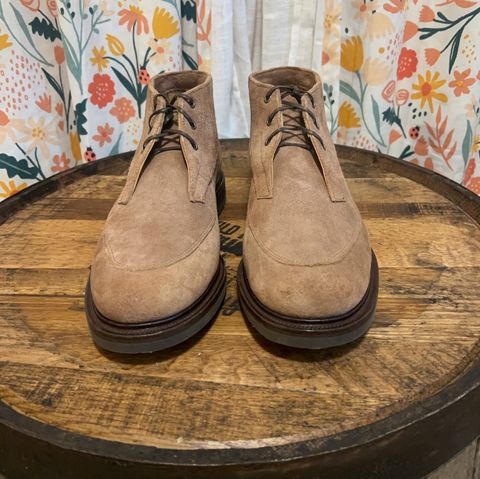 Photo by neogeo on October 4, 2025 of the Viberg Bernhard Boot in Eco Veg Fallow Suede Roughout.
